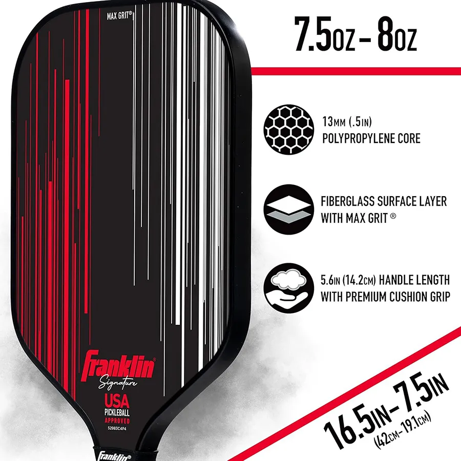 vot pickleball franklin pro player series signature paddle mau den 6