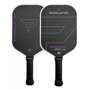 Vợt Pickleball Paddletek Bantam TKO-C 14.3mm White Limited Đen Trắng – Carbon Control & Spin Pro