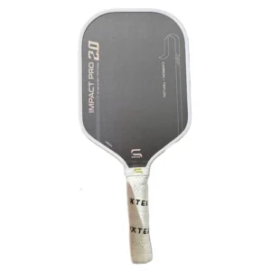 Vợt Pickleball Soxter Impact Pro 2.0 14mm Trắng Đen – Carbon Control & Feel Mề